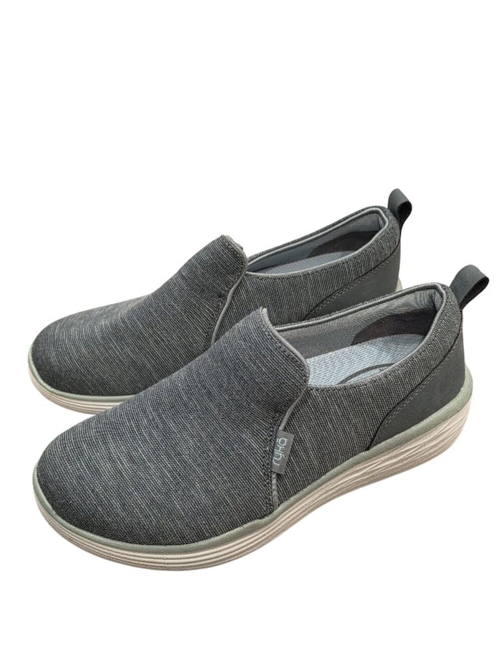 Ryka Womens Slip-On Walking Shoes With Arch Support Gray Size 7M Comfortable